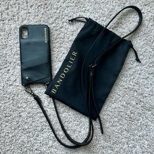iPhone XS/X Crossbody Bandolier Vegan Leather Black
